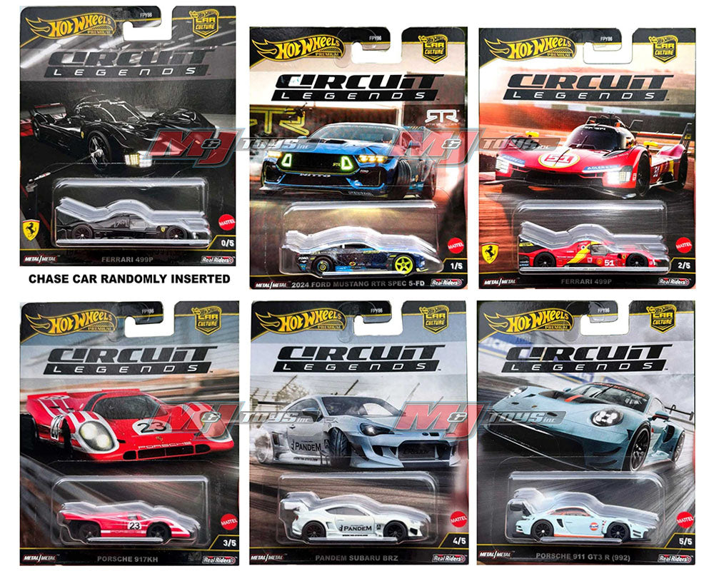 (Preorder) Hot Wheels 1:64 Car Culture 2025 – HW Circuit Legends Set of 5