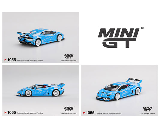 (Preorder) Mini GT 1:64 LB★WORKS Lamborghini Huracán GT GRAVITY – Blue