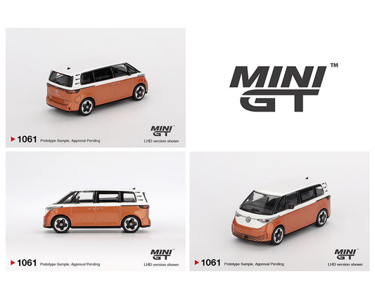 (Preorder) Mini GT 1:64 Volkswagen ID.Buzz – Candy White / Energetic Orange