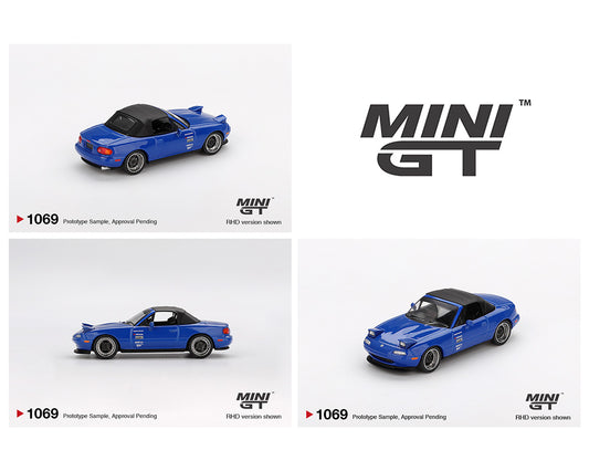 (Preorder) Mini GT 1:64 Mazda Miata MX-5 (NA) Tuned Version – Dark Blue